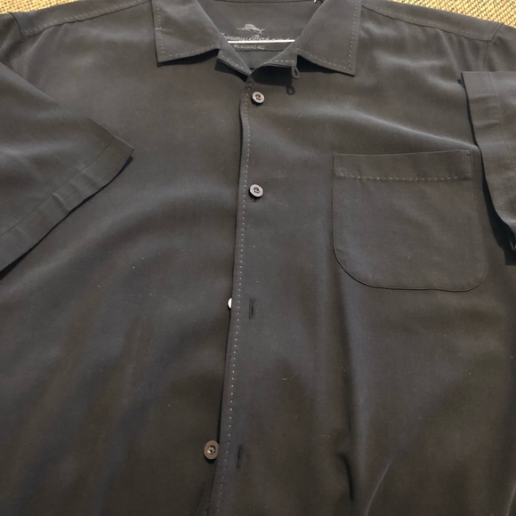 Tommy Bahama Black short sleeve dress shirt - Picture 1 of 4